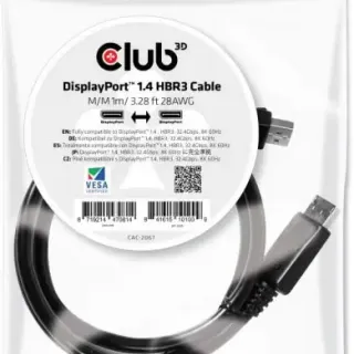 image #5 of כבל מחיבור DisplayPort לחיבור DisplayPort 1.4 HBR3 8K60Hz באורך מטר Club3D CAC-2067