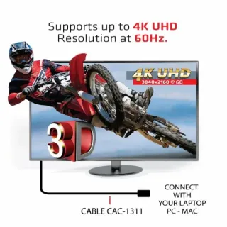 image #6 of כבל HDMI 2.0 4K60Hz UHD/3D זכר באורך מטר Club3D Premium High Speed CAC-1311