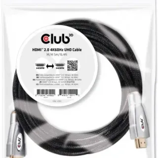 image #4 of כבל HDMI 2.0 4K60Hz UHD/3D זכר באורך 5 מטר Club3D High Speed CAC-2312