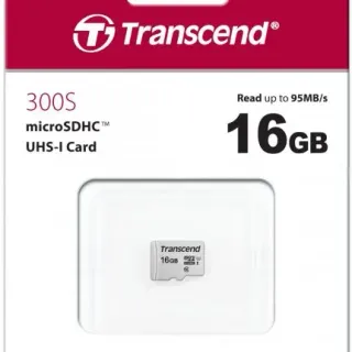 image #0 of כרטיס זכרון Transcend 300S Micro SDHC UHS-I U1 TS16GUSD300S - נפח 16GB - ללא מתאם SD