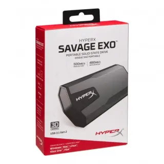 image #2 of כונן קשיח SSD חיצוני נייד HyperX SAVAGE EXO SHSX100/960G USB 3.1 - נפח 960GB