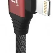 image #0 of כבל טעינה USB Lightning עם מתאם אודיו Lightning מבית Toiko באורך 1.2 מטר - אדום