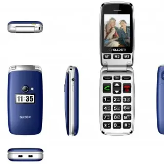 image #1 of טלפון סלולרי למבוגרים Slider W50B צבע כחול - שנה אחריות יבואן רשמי 