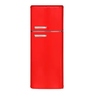 image #0 of מקרר רטרו  2 דלתות מקפיא עליון 210 ליטר Normande Retro Top Freezer De-Frost ND-490 - צבע אדום