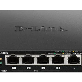 image #2 of מתג D-Link DGS-1005P 5 Ports Gigabit Desktop With 4 Port POE 10/100/1000Mbps 