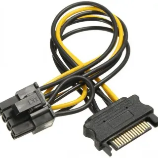 image #0 of כבל 15Pin SATA זכר ל- PCIe 8Pin נקבה Gold Touch