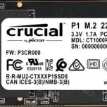 image #0 of מציאון ועודפים - כונן קשיח Crucial P1 CT1000P1SSD8 1TB SSD PCIe NVMe M.2 2280