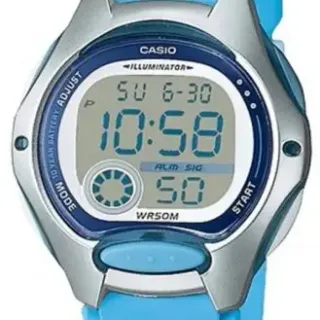 image #0 of שעון יד דיגיטלי עם רצועת סיליקון תכלת Casio LW-200-2BVDF