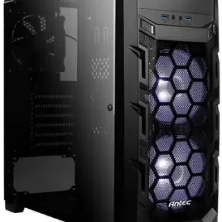 image #0 of מארז מחשב ללא ספק Antec GX202 ATX Mid Tower צבע שחור עם תאורת LED כחולה