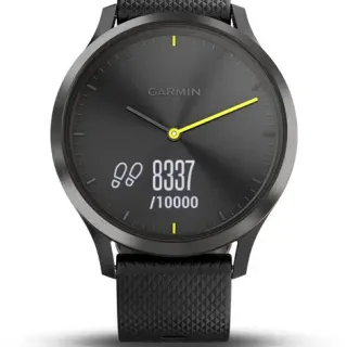 image #3 of מציאון ועודפים - שעון ספורט חכם Garmin Vivomove HR Sport צבע שחור עם רצועת סיליקון שחורה גודל Large