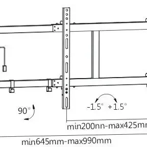 image #2 of זרוע חשמלית לקיר לטלוויזיה עד 60 אינץ` CT-STAND MAW400