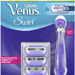 image #0 of מכשיר גילוח ידני לאישה Gillette Venus Swirl חמישה להבים- ידית + 3 סכינים