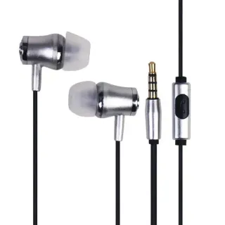 image #0 of אוזניות סטריאו תוך-אוזן עם מיקרופון Silver Line FDH-105 - צבע כסוף