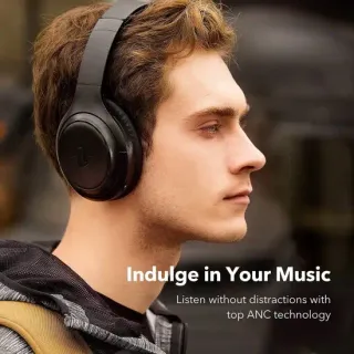 image #1 of אוזניות קשת Over-ear אלחוטיות עם בידוד רעשים אקטיבי TaoTronics BH060 - צבע שחור