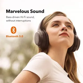 image #3 of אוזניות קשת Over-ear אלחוטיות עם בידוד רעשים אקטיבי TaoTronics BH060 - צבע שחור