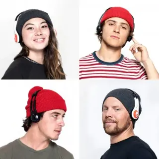 image #1 of אוזניות אלחוטיות Skullcandy Icon Wireless On-Ear - צבע אדום אפור