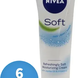 image #0 of קרם לחות רב שימושי Nivea Refreshingly Soft Moisturising Cream - נפח 75 מ''ל - 6 יחידות