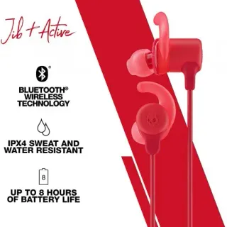 image #2 of אוזניות תוך-אוזן אלחוטיות עם מיקרופון Skullcandy Jib+ Active Wireless - צבע אדום