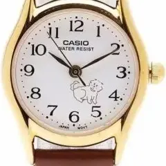 image #0 of שעון יד אנלוגי לנשים עם רצועת עור חומה Casio LTP-1094Q-7B8 