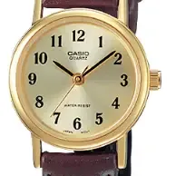 image #0 of שעון יד אנלוגי לנשים Casio LTP-1095Q-9B1 - צבע זהב רצועה חומה