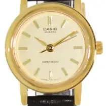 image #0 of שעון יד אנלוגי לנשים Casio LTP-1095Q-9A - צבע זהב רצועה חומה