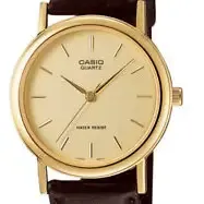 image #0 of שעון יד אנלוגי לגברים Casio MTP-1095Q-9A - צבע זהב רצועה חומה