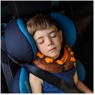 image #3 of כרית נסיעות לילדים Source בעיצוב דינוזאור חום