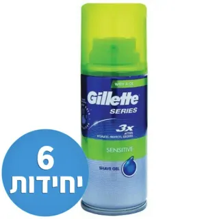 image #0 of ג`ל גילוח לעור רגיש Gillette - נפח 75 מ''ל - 6 יחידות