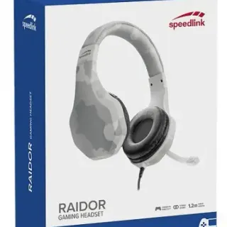 image #3 of אוזניות גיימרים עם מיקרופון לפלייסטיישן 4 SpeedLink Raidor - צבע לבן