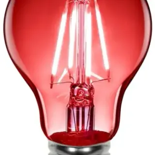 image #0 of נורת LED דמוי להט צבעוני אדום Eurolux 6W E27 A60