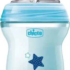 image #1 of בקבוק האכלה 150 מ''ל - זרימה רגילה - שלב 1 - Chicco Natural Feeling - צבע כחול