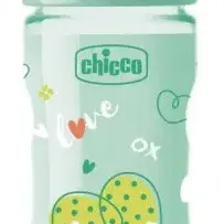 image #1 of בקבוק האכלה 250 מ''ל - זרימה בינונית - שלב 2 - Chicco Well Being - צבע ירוק אהבה