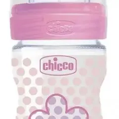 image #1 of בקבוק האכלה 150 מ''ל - זרימה רגילה - שלב 1 - Chicco Well Being - צבע ורוד