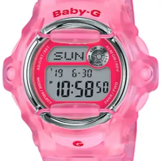image #0 of שעון יד דיגיטלי Casio Baby-G BG169R-4E - שקוף ורוד / אדום
