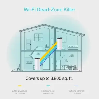 image #4 of ראוטר אלחוטי TP-Link 802.11ac AC1200 Whole Home Mesh Wi-Fi System Deco M4 - יחידה אחת באריזה