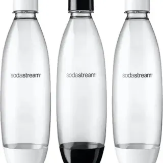 image #0 of 3 בקבוקים 1 ליטר למכונות Sodastream Spirit / OneTouch / Genesis - צבע לבן / שחור