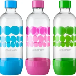 image #0 of 3 בקבוקים 1 ליטר למכונות Sodastream Spirit / OneTouch / Genesis - צבע ורוד / ירוק / כחול