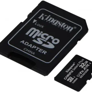 image #0 of כרטיס זיכרון עם מתאם Kingston Micro SDHC Canvas Select Plus UHS-I SDCS2/32GB - נפח 32GB