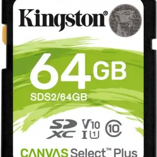 image #1 of כרטיס זיכרון Kingston SDXC Canvas Select Plus UHS-I SDS2/64GB - נפח 64GB