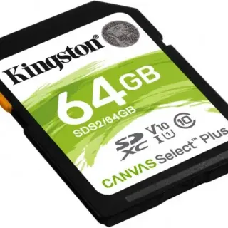 image #0 of כרטיס זיכרון Kingston SDXC Canvas Select Plus UHS-I SDS2/64GB - נפח 64GB