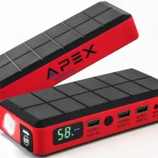 image #6 of מטען חירום נייד להתנעת הרכב כולל פנס Apex 15600mAh PowerBank USB - LED