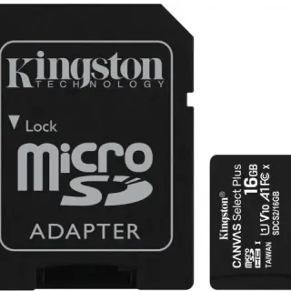 image #1 of מארז 2 כרטיסי זיכרון עם מתאם Kingston Micro SDHC Canvas Select Plus UHS-I SDCS2/16GB-2P1A - נפח 16GB