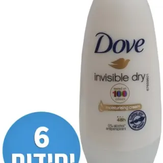 image #0 of דאודורנט רול-און לאישה Dove Invisible Dry בנפח 50 מ''ל - 6 יחידות