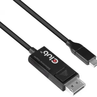 image #2 of כבל מחיבור USB 3.1 Type-C לחיבור DisplayPort 1.4 HBR3 8K60Hz באורך 1.8 מטרים Club3D CAC-1557