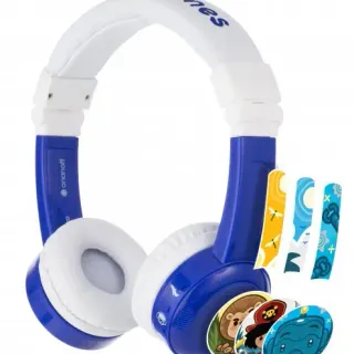 image #0 of אוזניות לילדים מתקפלות עם הגבלת ווליום BuddyPhones InFlight- צבע כחול