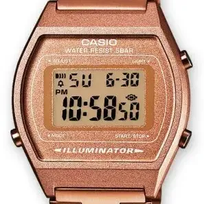 image #0 of שעון יד דיגיטלי וינטאג' עם רצועת מתכת Casio B640WC-5ADF - זהב ורוד