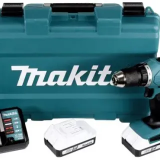 image #0 of מברגה / מקדחה Makita Cordless Driver Drill כולל 2 סוללות 18V + מטען + מזוודה קשיחה