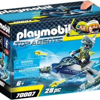 image #0 of סוכנים חשאיים - יחידת הכרישים ואופנוע ים עם רקטות Playmobil 70007 