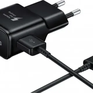 image #0 of מטען קיר מהיר Samsung Super Fast Travel Charger 15W + כבל USB Type-C - צבע שחור