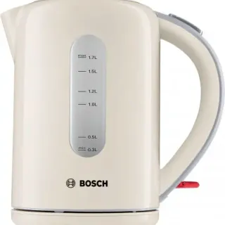 image #0 of קומקום 1.7 ליטר Bosch TWK7607 1850W-2200W - צבע קרם - שנתיים אחריות יבואן רשמי BSH